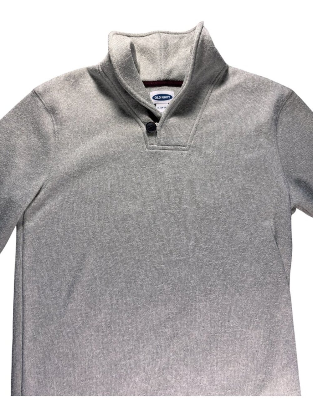 Old Navy Boys XL 14-16 Fleece Sweater Light Gray Pullover Sweatshirt (330)